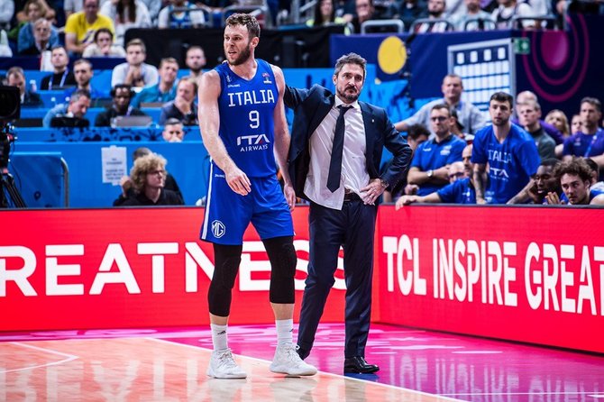 FIBA nuotr./Gianmarco Pozzecco ir Nicolo Melli