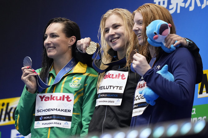 „Scanpix“/AP nuotr./Rūta Meilutytė (viduryje)