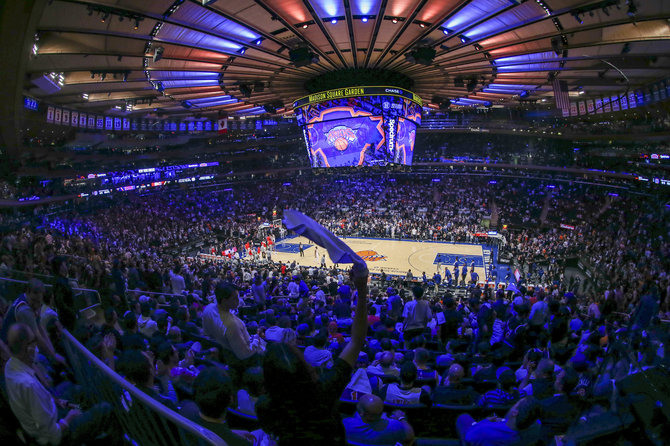 „Scanpix“ nuotr./NBA rungtynės „Madison Square Garden“ arenoje