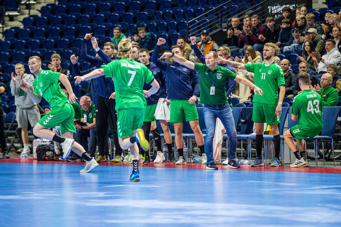 Vykinto Selivončiko nuotr./Atranka į pasaulio rankinio čempionatą: Lietuva – Vengrija