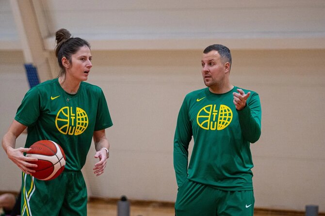 ltu.basketball nuotr./Giedrė Labuckienė ir Vilius Stanišauskas