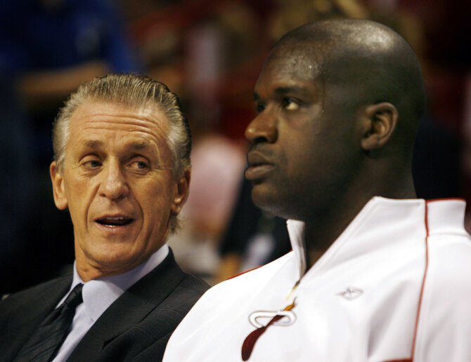 „Scanpix“ nuotr./Patas Riley ir Shaquille'as O'Nealas