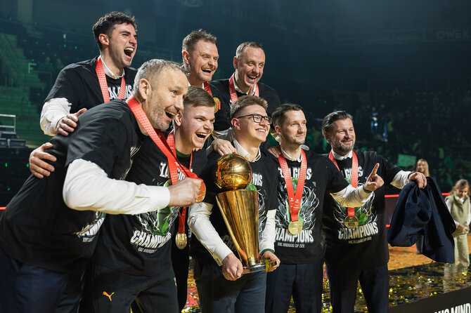 LKL, kurią remia Betsson/Roko Lukoševičiaus nuotr./Kauno „Žalgirio“ treneriai ir vadovybė