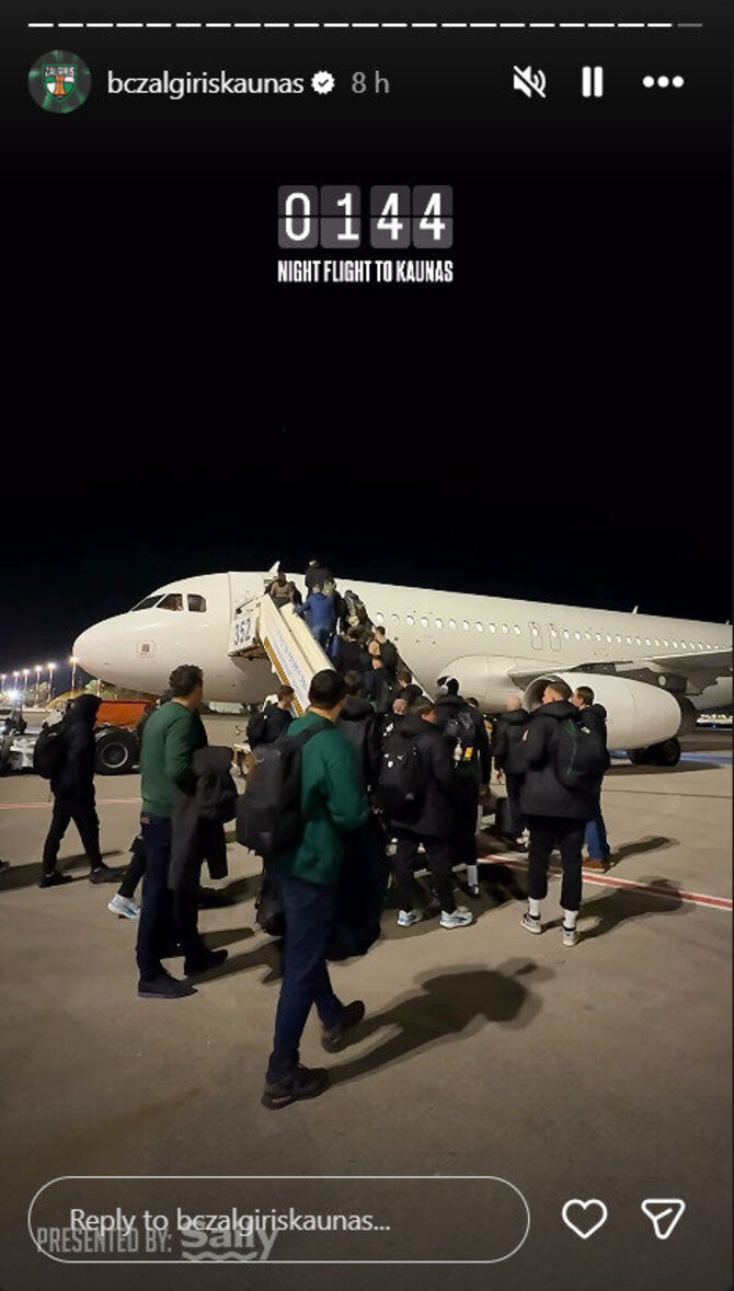 Stopkadras/„Žalgiris“ išvyko iš Izraelio
