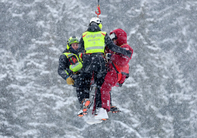 „Reuters“/„Scanpix“ nuotr./Lindsey Vonn krito per varžybas