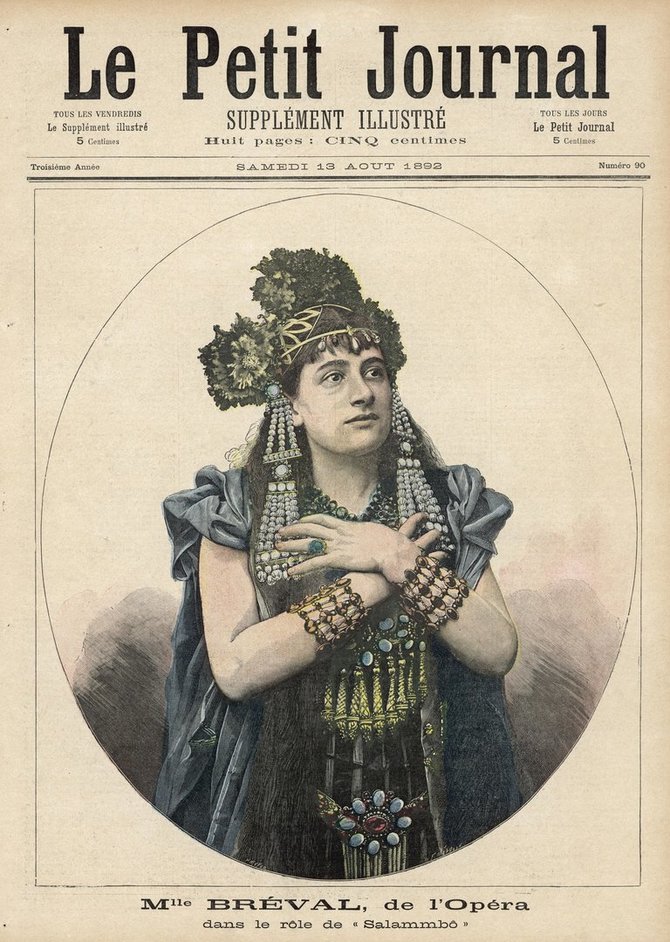 „Mary Evans“ / „Scanpix“ nuotr./Panelė Breval operoje pagal Flaubert'o kurtą istorinį romaną „Salambo“, 1890 m.