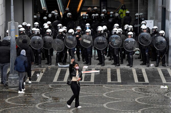 AFP/„Scanpix“ nuotr./„Black Lives Matter“ protestas Belgijoje