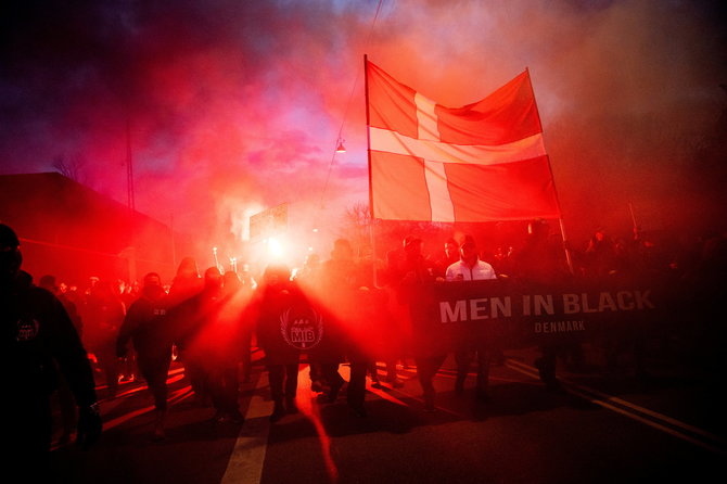 „Reuters“/„Scanpix“ nuotr./Protestas prieš karantino suvaržymus Danijoje