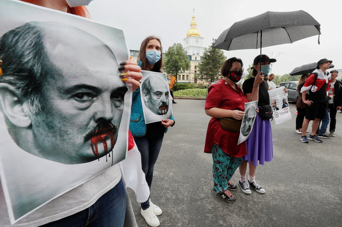 „Reuters“/„Scanpix“ nuotr./Protestas prieš Baltarusijos režimą
