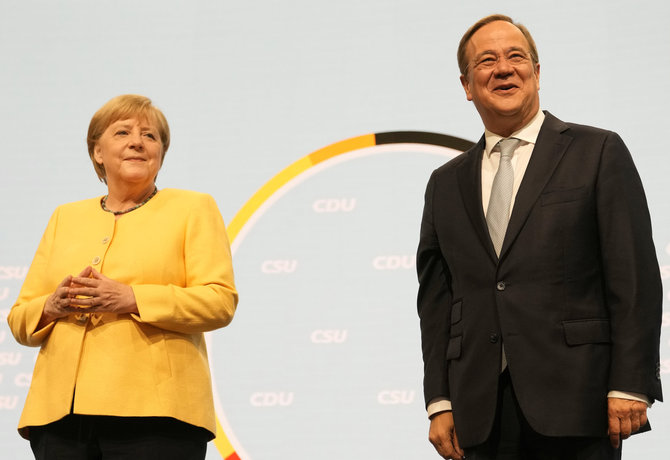 „Scanpix“/AP nuotr./Angela Merkel, Arminas Laschetas
