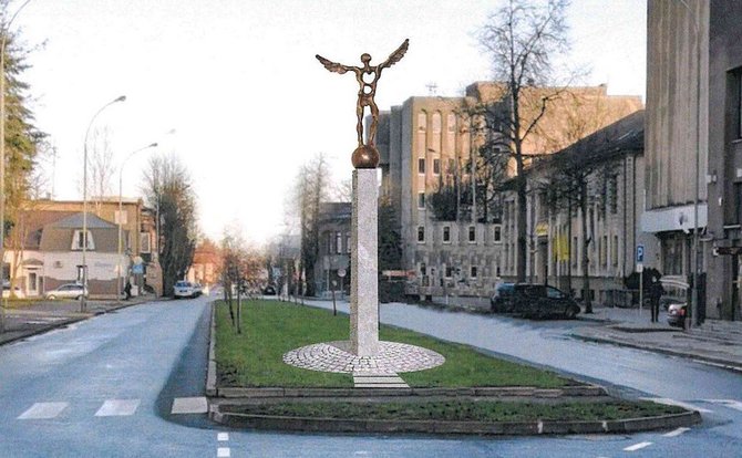 „Jūsų Panevėžys“ nuotr./Respublikos ir P.Puzino gatvių sankryžoje stovėsianti skulptūra