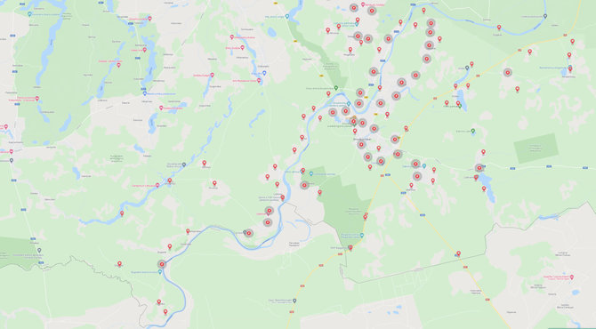 Elektros tiekimo gedimų žemėlapio ESO.lt ekrano nuotrauka/Elektros tiekimo sutrikimai Druskininkuose ir aplink
