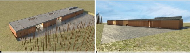 Projekto vizualizacija/Panevėžio rajone planuojamas krematoriumas