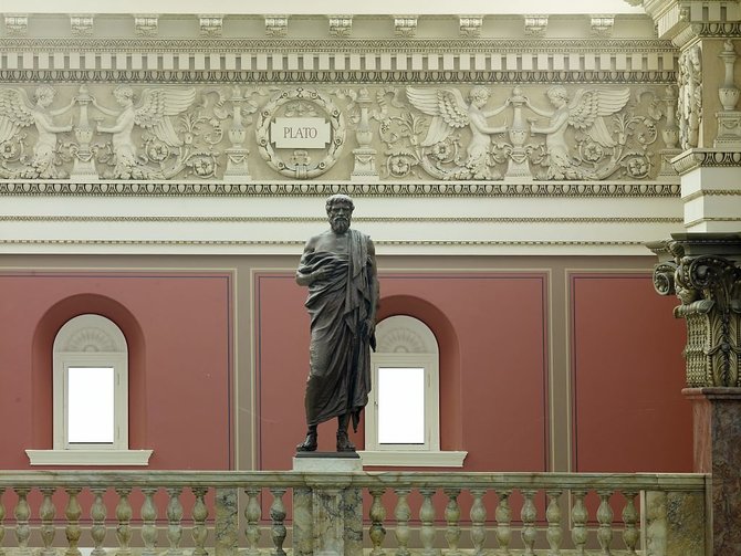 „Wikimedia Commons“ nuotr./Platono statula. Kongreso bibliotekos Thomo Jeffersono pastatas, Vašingtonas, JAV.