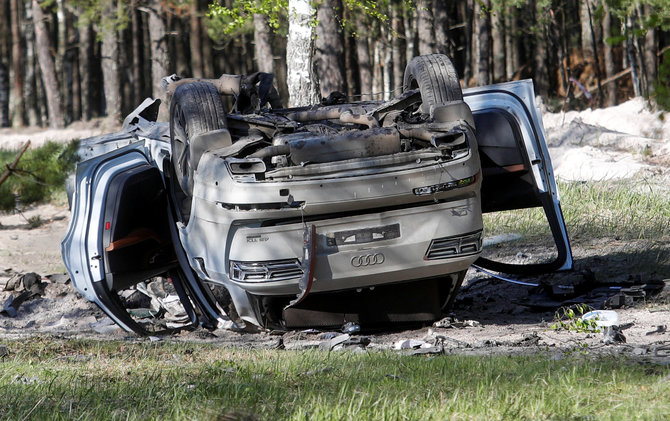 „Reuters“/„Scanpix“ nuotr./Susprogdintas Zacharo Prilepino automobilis