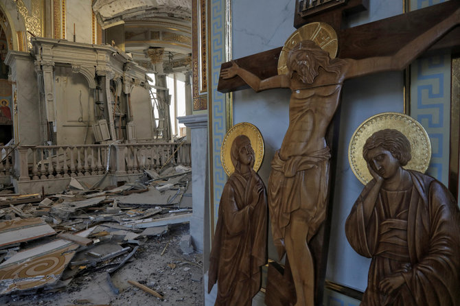 „Reuters“/„Scanpix“ nuotr./Sugriauta Odesos katedra