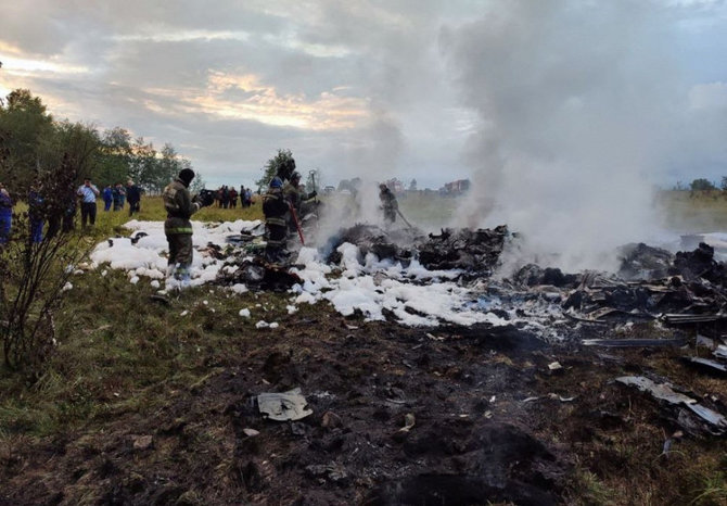 „Reuters“/„Scanpix“ nuotr./Rusijoje dužo lėktuvas, kuriuo skrido Jevgenijus Prigožinas