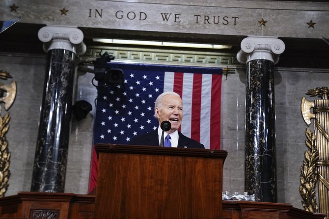 „Scanpix“/AP nuotr./Joe Bideno metinė kalba Kongrese