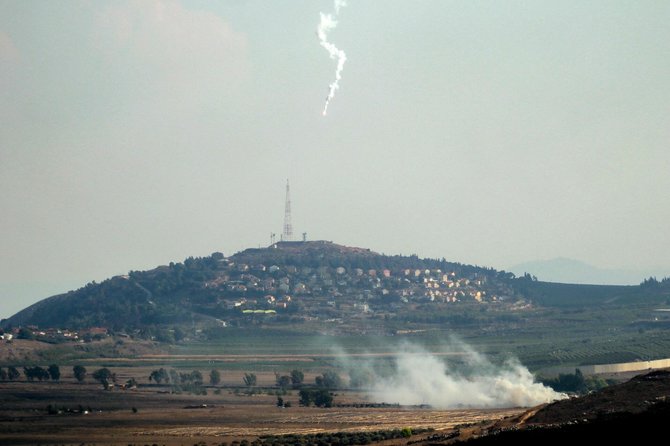 „Hezbollah“ ir Izraelis apsikeitė ugnimi / RABIH DAHER / AFP