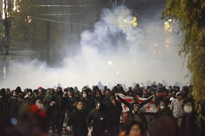 „AP“/„Scanpix“/Protestai Sakartvele