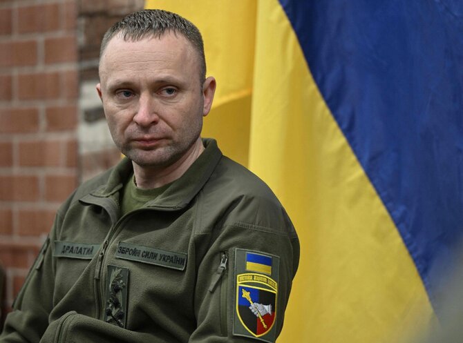 Ukrainos sausumos pajėgų vadas Mychajlo Drapatyjus / GENYA SAVILOV / AFP