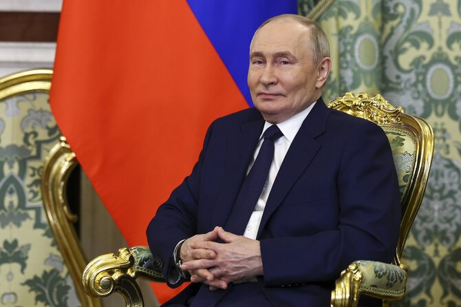 Rusų prezidentas Vladimiras Putinas / Evgenia Novozhenina / AP