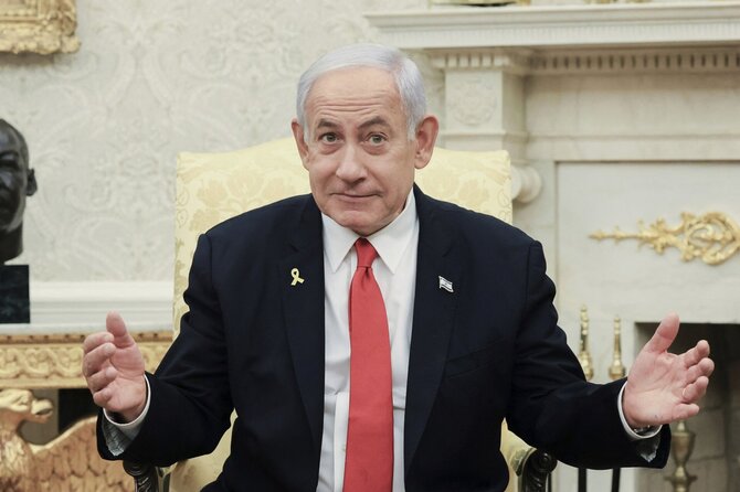 Izraelio ministras pirmininkas Benjaminas Netanyahu / / AP