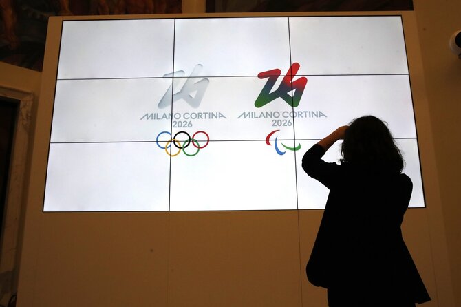 Milano-Kortinos žiemos olimpiados logotipas / / AP