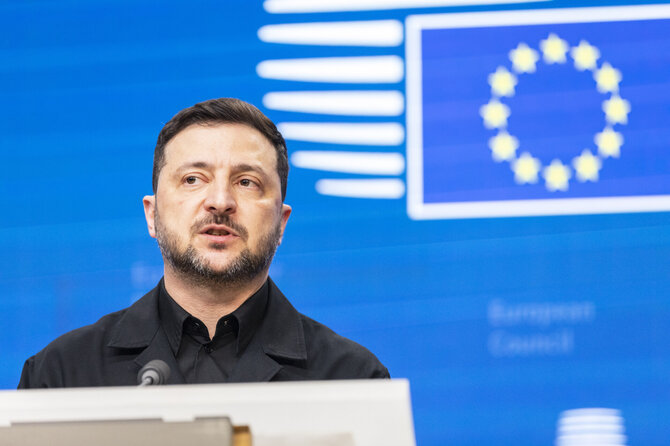 Volodymyras Zelenskis / Nicolas Landemard / ZUMAPRESS.com