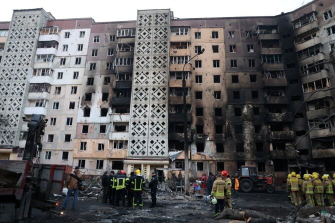 Karas Ukrainoje / State Emergency Service of Ukrai / via REUTERS