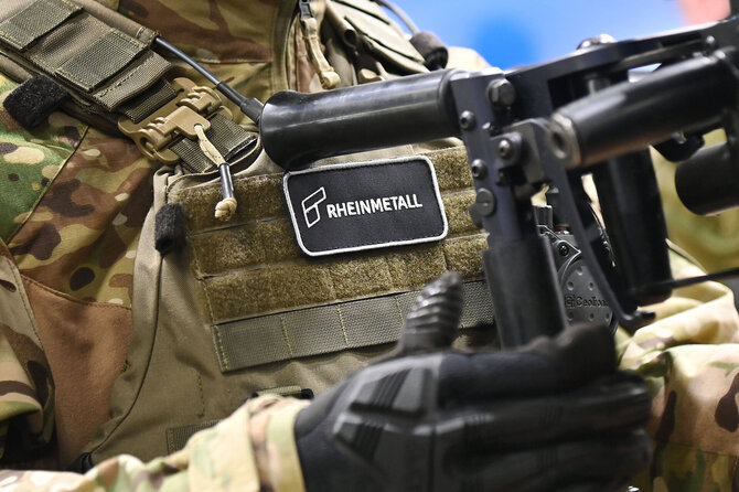 „Rheinmetall“ logotipas / IMAGO/Frank Hoermann / SVEN SIMON / IMAGO/Sven Simon