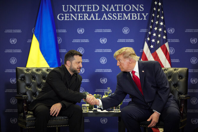 „Picture Alliance“ / „Consolidated News Photos“/ „Scanpix“/Volodymyras Zelenskis, Donaldas Trumpas