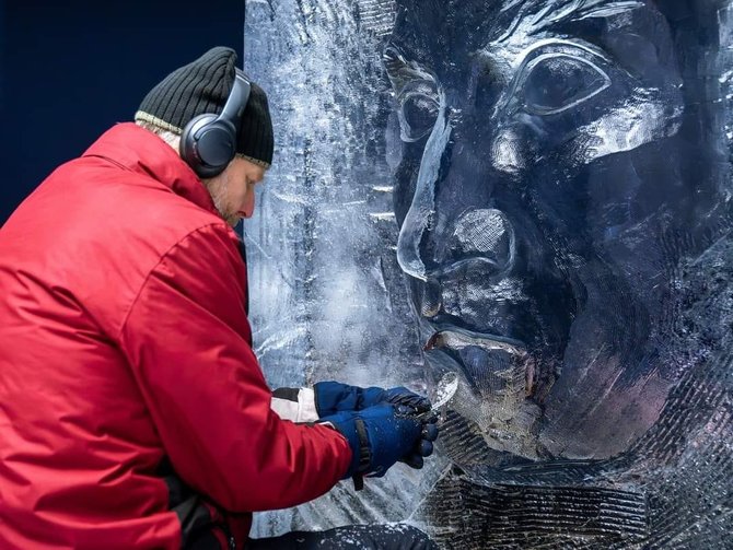 Asmeninio arch.nuotr./Ledo skulptūrų festivalis Jelgavoje