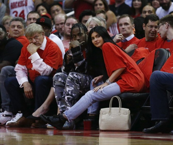 AFP/„Scanpix“ nuotr./Kylie Jenner ir Travisas Scottas