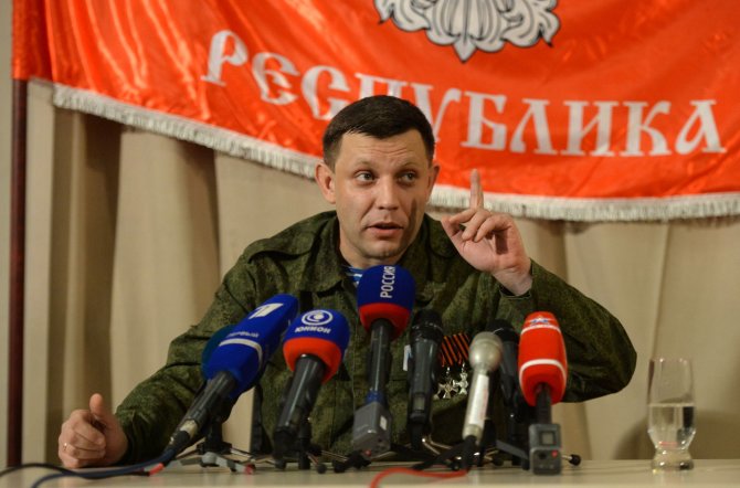 „Scanpix“/„RIA Novosti“ nuotr./Vienas Donecko separatistų lyderių Aleksandras Zacharčenka