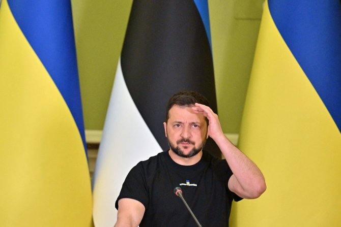 „AFP“/„Scanpix“/Ukrainos prezidentas Volodymyras Zelenskis