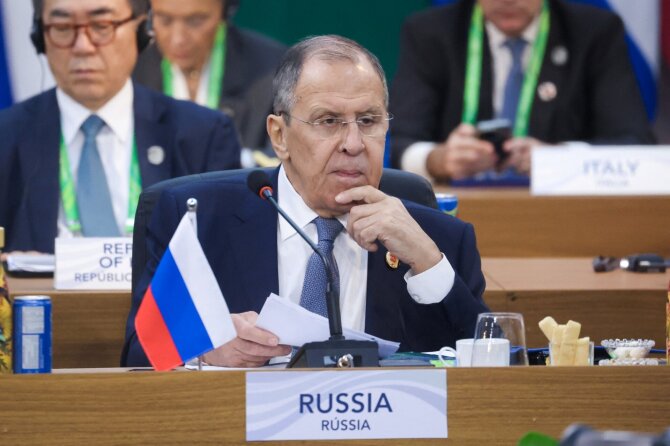 Rusijos užsienio reikalų ministras Sergejus Lavrovas / Russian Foreign Ministry / via REUTERS