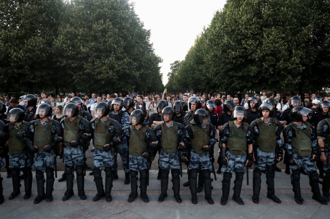 „Scanpix“ nuotr./Protestas Maskvoje