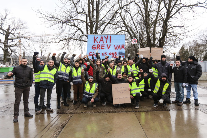 Eriko Ovčarenko / 15min nuotr./Turkų darbininkų streikas