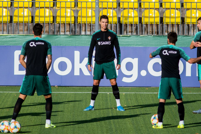 Juliaus Kalinsko / 15min nuotr./Portugalijos rinktinės treniruotė