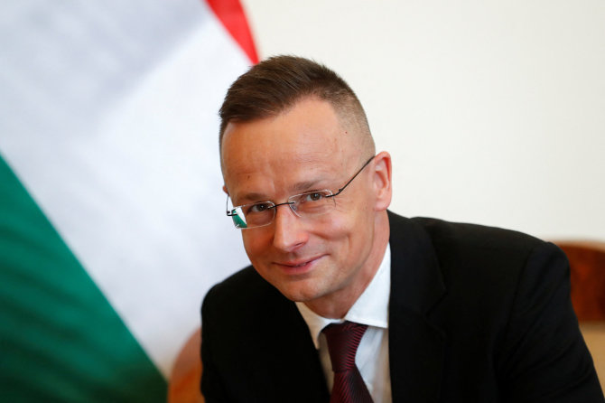 „Reuters“/„Scanpix“/Vengrijos užsienio reikalų ministras Peteris Szijjarto