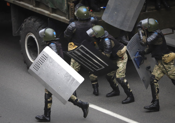 „Scanpix“/AP nuotr./Protestas Baltarusijoje