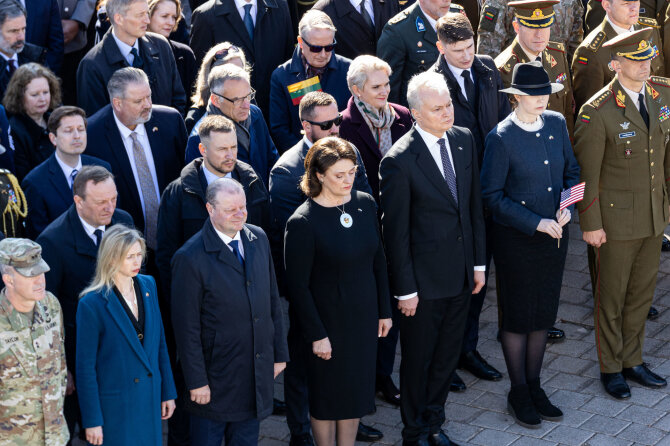 Pauliaus Peleckio / BNS nuotr./Pratybose žuvusių Jungtinių Amerikos Valstijų karių pagerbimo ir išlydėjimo ceremonija Vilniuje