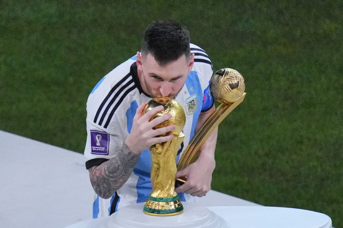 „Scanpix“ nuotr./L.Messi vedama Argentina – pasaulio čempionė.