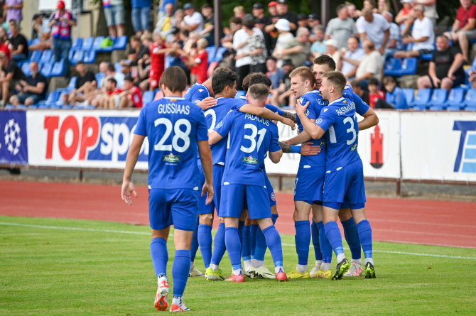 Pauliaus Židonio nuotr./„Panevėžio“ futbolininkų džiaugsmas