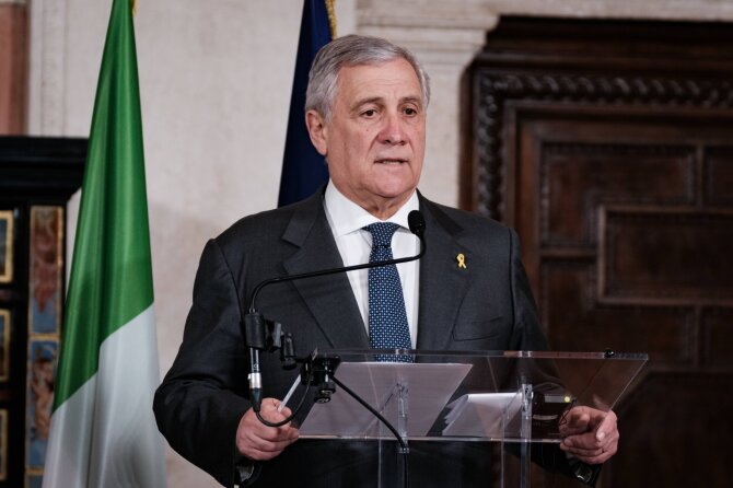Italijos užsienio reikalų ministras Antonio Tajani / IMAGO/Andrea Calandra / IMAGO/Andrea Calandra