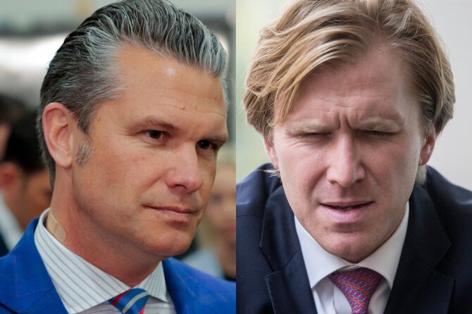 AFP/Scanpix/Postimees/Pete'as Hegsethas, Elbridge'as Colby