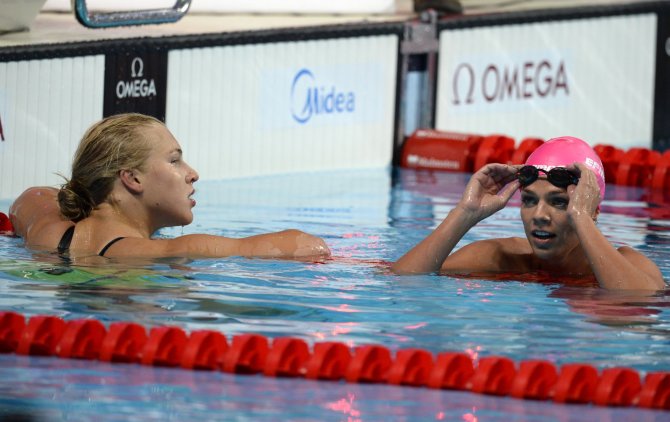 AFP/„Scanpix“ nuotr./Rūta Meilutytė ir Julija Jefimova