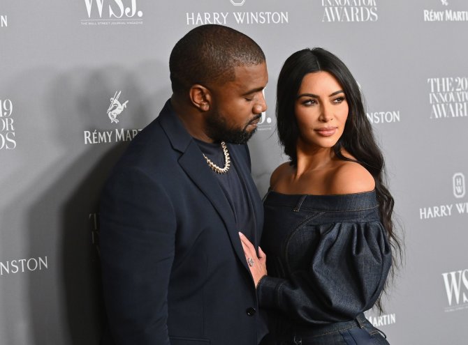„Scanpix“ nuotr./Kanye Westas ir Kim Kardashian