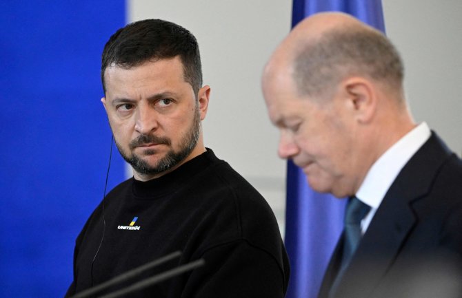 AFP/„Scanpix“ nuotr./Volodymyras Zelenskis ir Olafas Scholzas